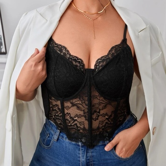 Luxe red corset crop top bralette - Picture 6 of 16